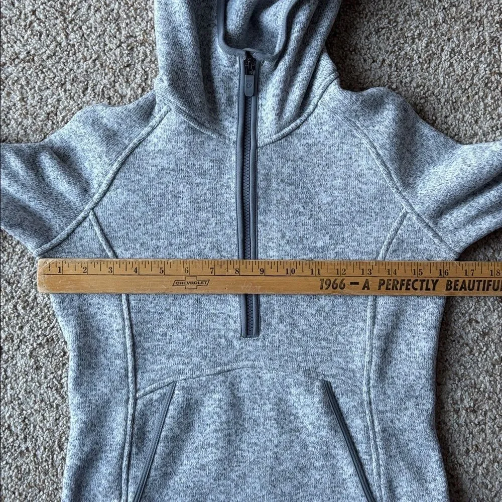 Lululemon Women’s Fleece & Thank You Heather Gray Pullover Hoodie Sz 4